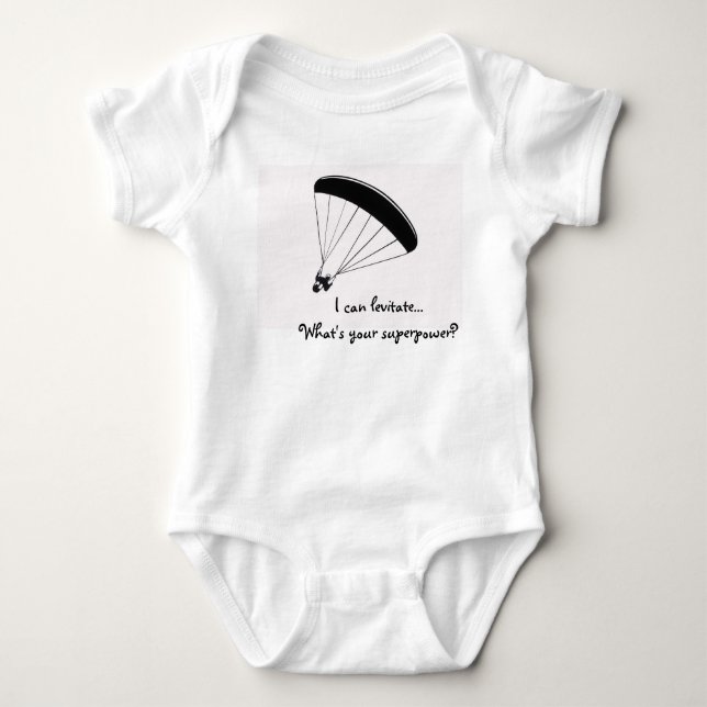 Camisa de humor Paraglider, Qual é o seu superpode (Frente)