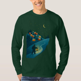 Camisa de ilustração da caminhada com lanternas da