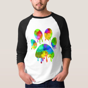 Camisa de Impressão de Pata