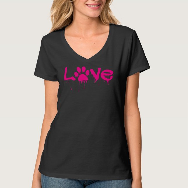 Camisa de Impressão de Pata (Frente)