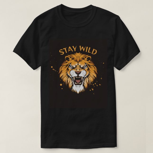 camisa de impressão do rei da selva (Frente do Design)
