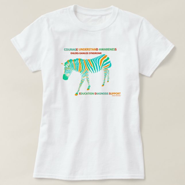 Camisa de inspiração da zebra da síndrome do EDS (Frente do Design)