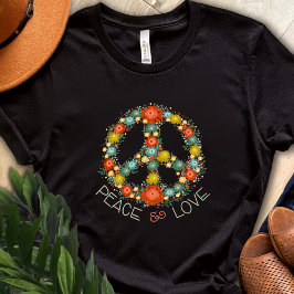 Camisa de inspirividade "Paz e Amor Floral"