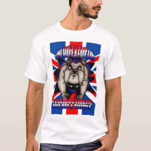 Camisa de insulto de T, com cão do touro, união