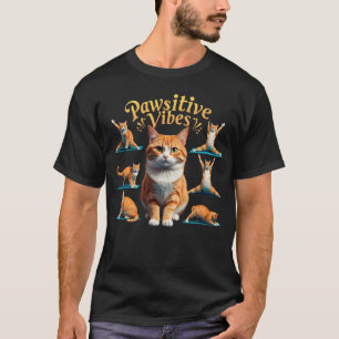 Camisa De Ioga De Gato Pawsitivo: Gato Adora Teto