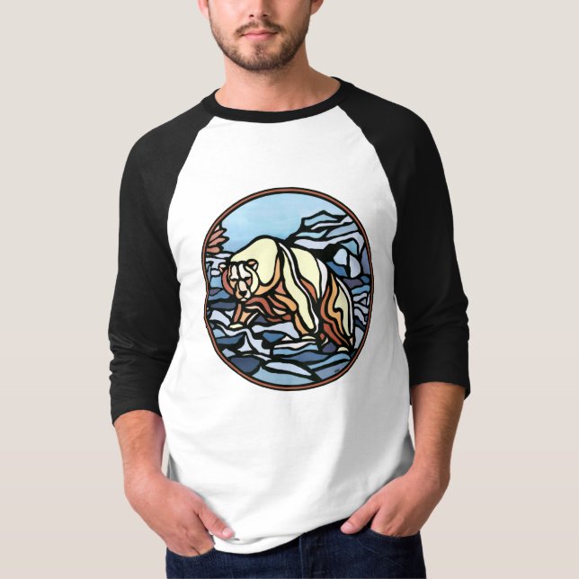 Camisa de Jérsei do Urso Polar Camisa do Urso Trib (Frente)