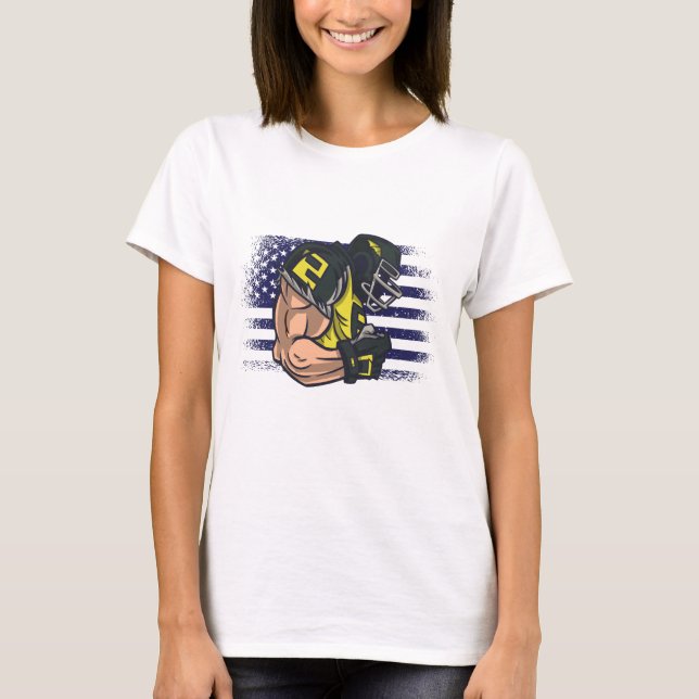 Camisa de Jersey de Fã de Futebol Americano Bandei (Frente)