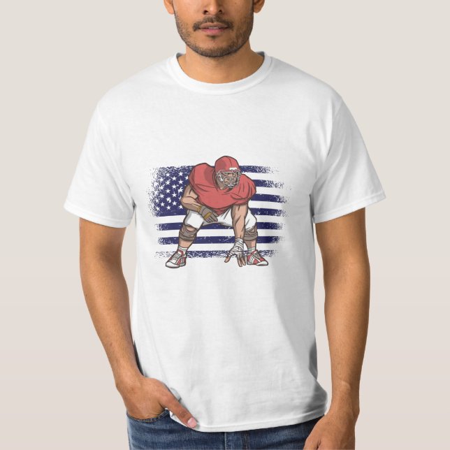 Camisa de Jersey de Fã de Futebol Americano Bandei (Frente)