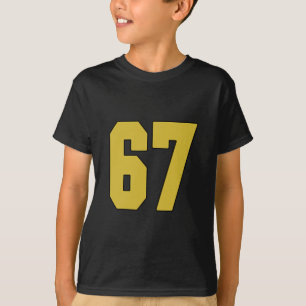 Camisa de jogador Old Gold Black Number 67 Uniform