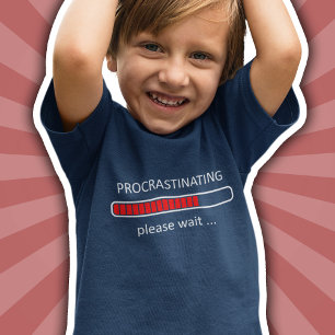 Camisa de jogos para crianças Procrastinação
