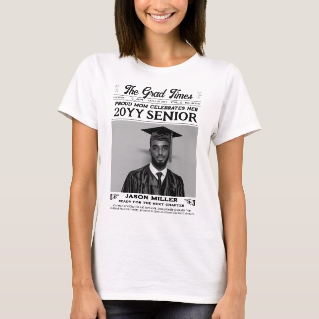 Camisa De Jornais De Graduação, Formando Orgulhoso (Frente)