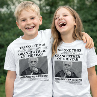 Camisa de Jornal Personalizada, Avô do Ano