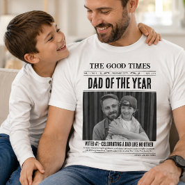 Camisa de Jornal Personalizada, Presente para o Pa