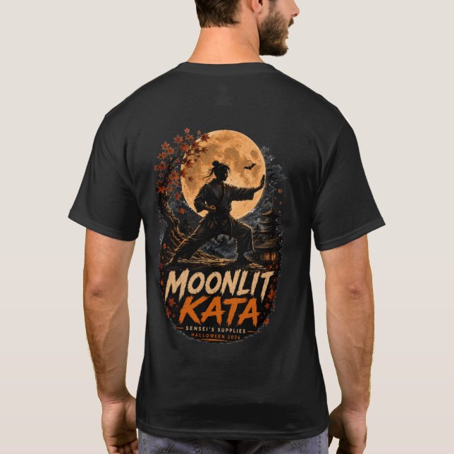 Camisa de Karatê Halloween Kata ao Luar da Lua (Verso)