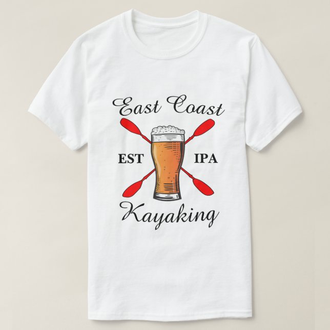Camisa de Kayaking da Costa Leste e camisa IPA (Frente do Design)