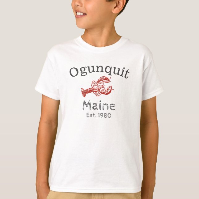 Camisa de Lagosta Ogunexit Maine, do menino (Frente)