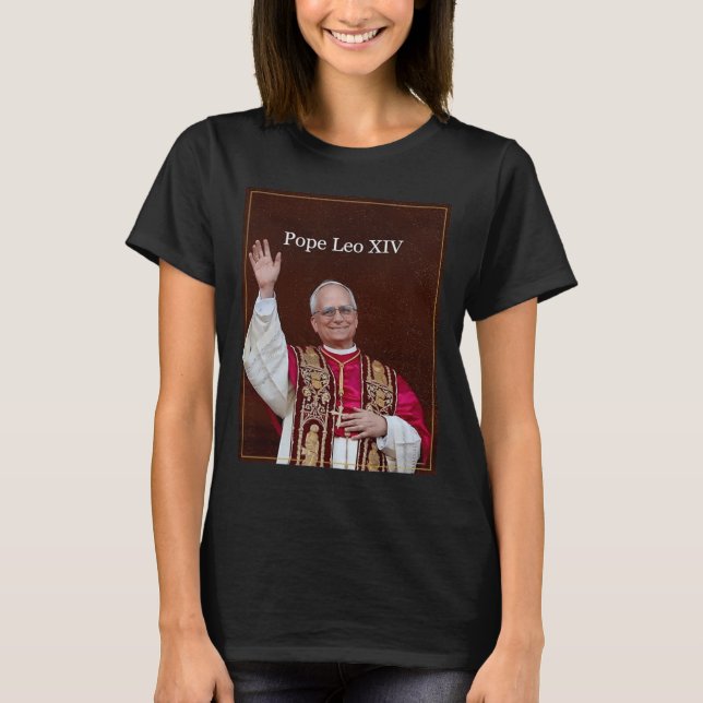 Camisa de Leo Xiv do Papa deus abençoe (Frente)