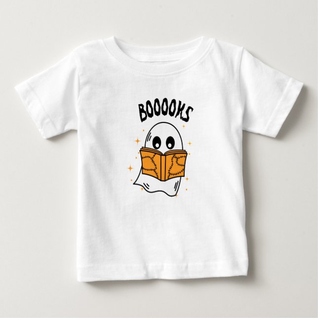 Camisa de Livros | Camiseta-fantasma para bebês (Frente)