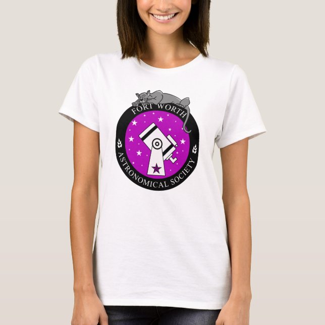 Camisa de logotipo grande oficial feminina branca (Frente)