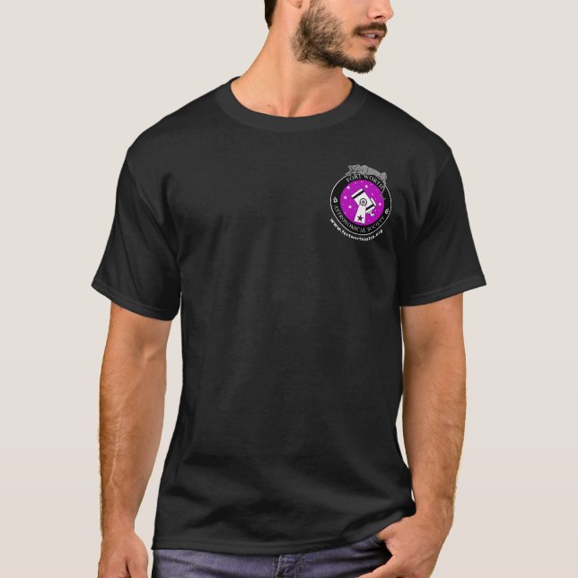 Camisa de logotipo simples oficial masculino Preto (Frente)
