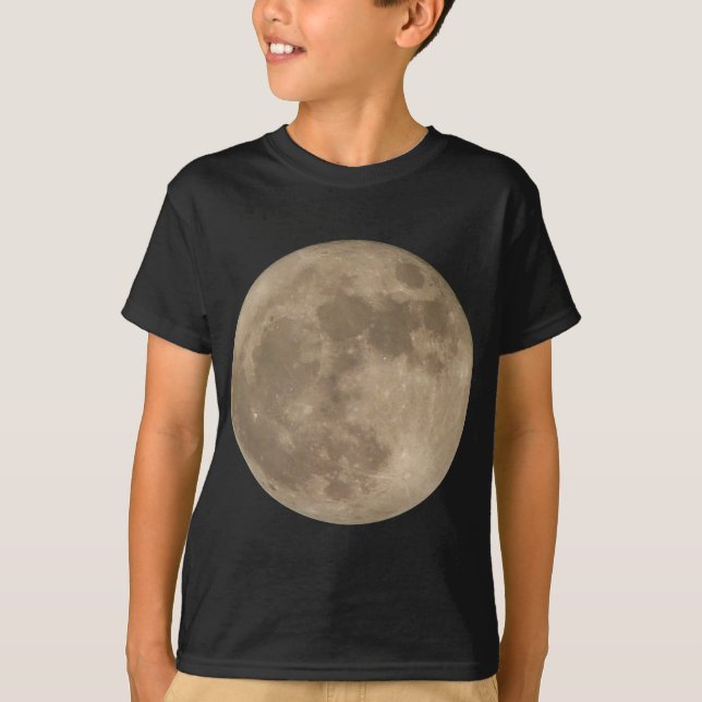 Camisa de Lua das Crianças Camada de Lua Cheia Cam (Frente)