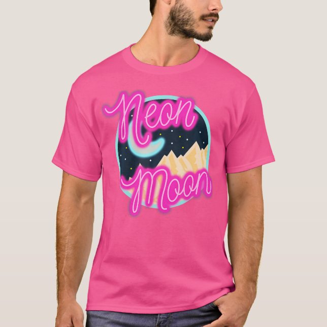 Camisa De Lua Neon Retro Western 80S 90S (Frente)
