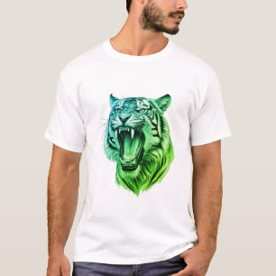 Camisa De Luxo Colorida De Leão Irritado
