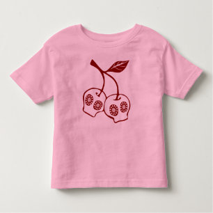 Camisa de Maçã de Crânio Floral