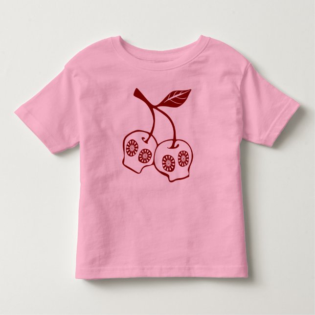 Camisa de Maçã de Crânio Floral (Frente)