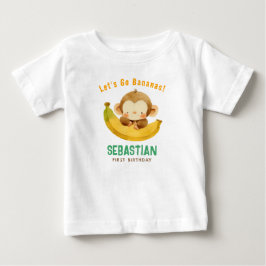 Camisa de Macaco de Primeiro Aniversário Vamos à L