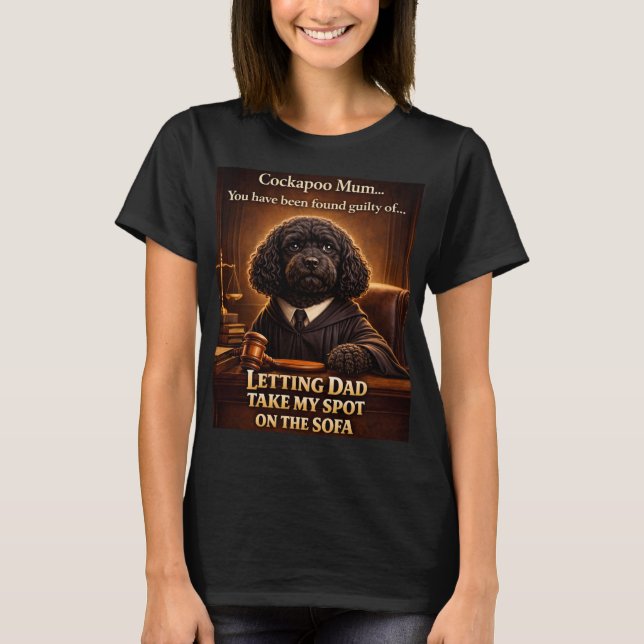 Camisa de Mãe Cockapoo no Tribunal | Presente Dive (Frente)