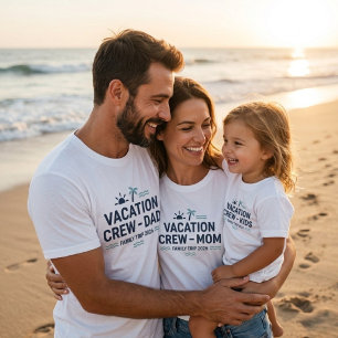 Camisa de Mãe da Tripulação de Férias Família Comb