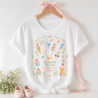 Camisa de Mãe de Bebe para Chá de Fraldas com Tema