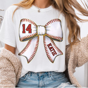 Camisa de Mãe de Beisebol Personalizada com Nome e