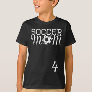 Camisa de Mãe de Futebol Número 4 Jogador Favorito