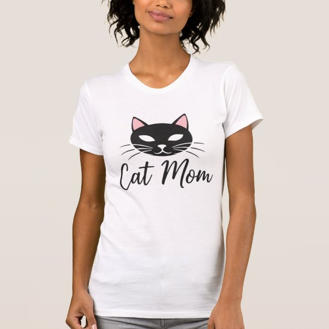 camisa de mãe de gato para mulheres camiseta (Frente)