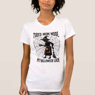 Camisa de Mãe de Halloween Fantasia Cansada Gráfic