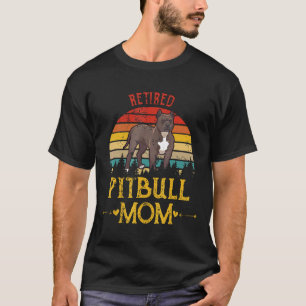 Camisa de Mãe de Pitbull Aposentada Vintage Retro