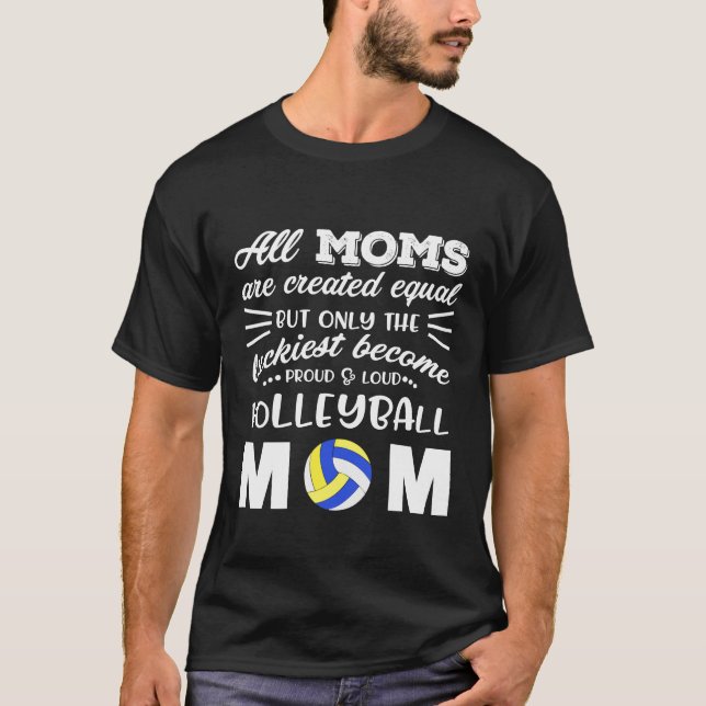 Camisa de Mãe de Voleibol Louco e Orgulhoso (Frente)