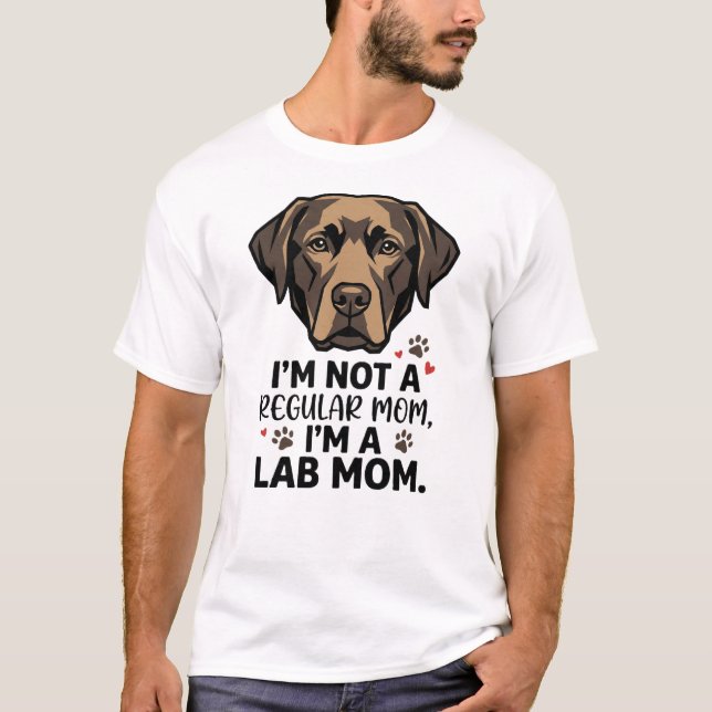 Camisa de Mãe do Labrador Presente Divertido para  (Frente)