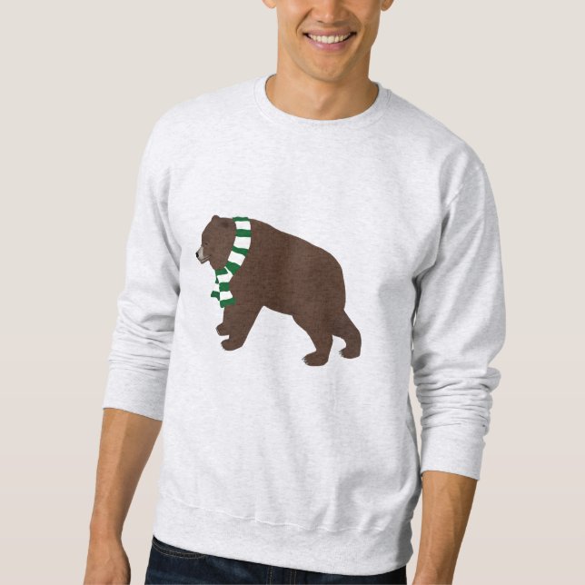 Camisa de manga comprida do urso Grizzy de inverno (Frente)