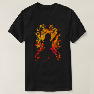 Camisa de Manga do Anime do Splatter da pintura de