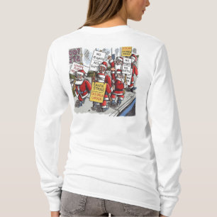 camisa de manga longa branca para mulheres Santa S
