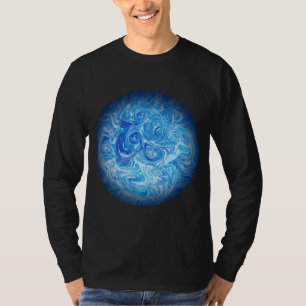 Camisa de Manga Longa Calm Tide Fluid Art