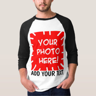 Camisa de manga longa com foto e texto personaliza