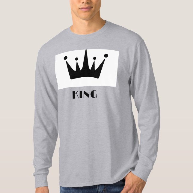 Camisa de Manga Longa com Imagem da Coroa de Texto (Frente)