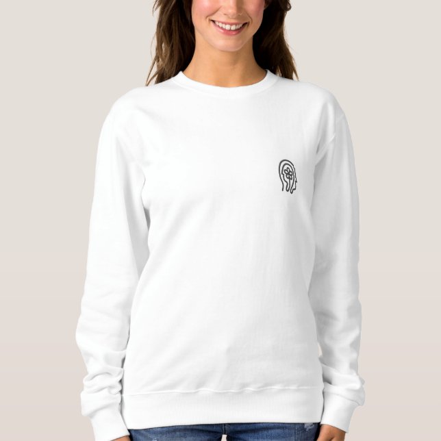 Camisa de manga longa com logotipo vivo feliz (Frente)