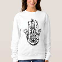 Camisa de manga longa com manga de Hamsa, de uso f