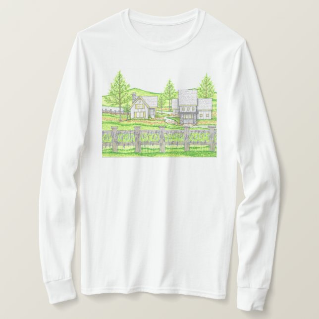Camisa de Manga Longa Cottage Farm (Frente do Design)