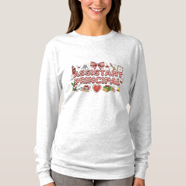 Camisa de Manga Longa de Natal para Vice-Diretor (Frente)